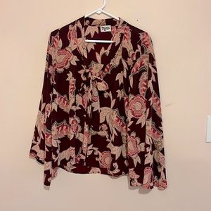 Show me your mumu flare sleeve blouse
